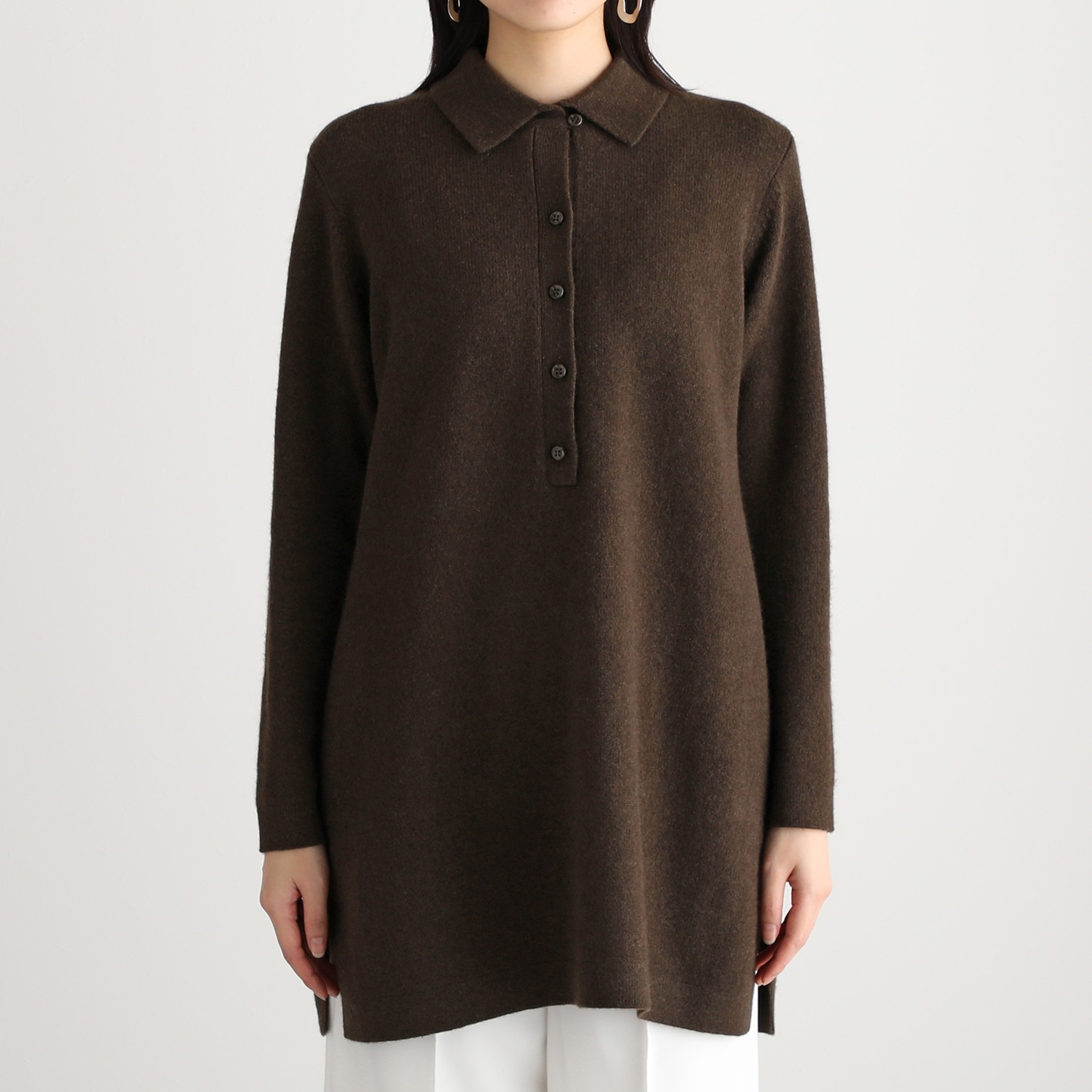 ネイチャーズ 無染色ヤク 襟付チュニック