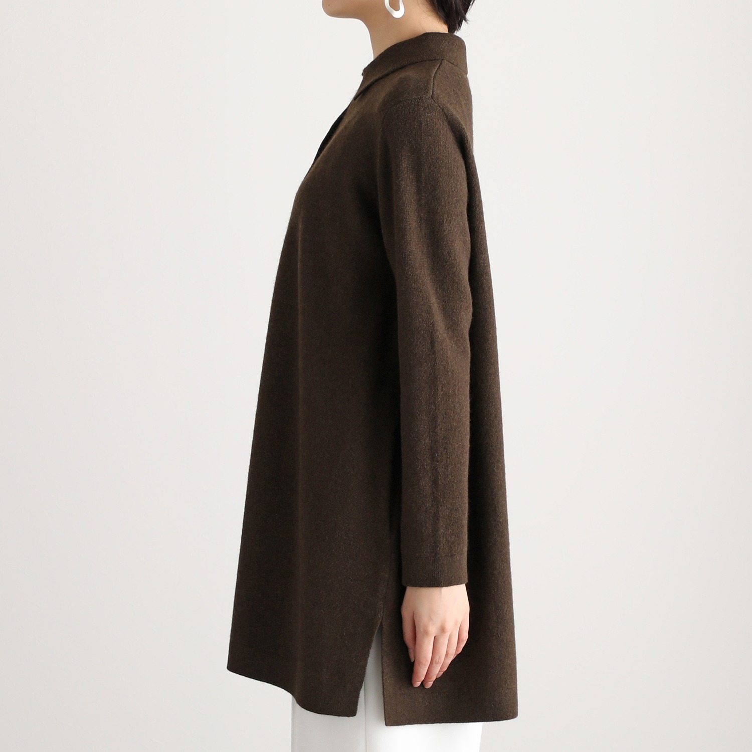 ネイチャーズ 無染色ヤク 襟付チュニック