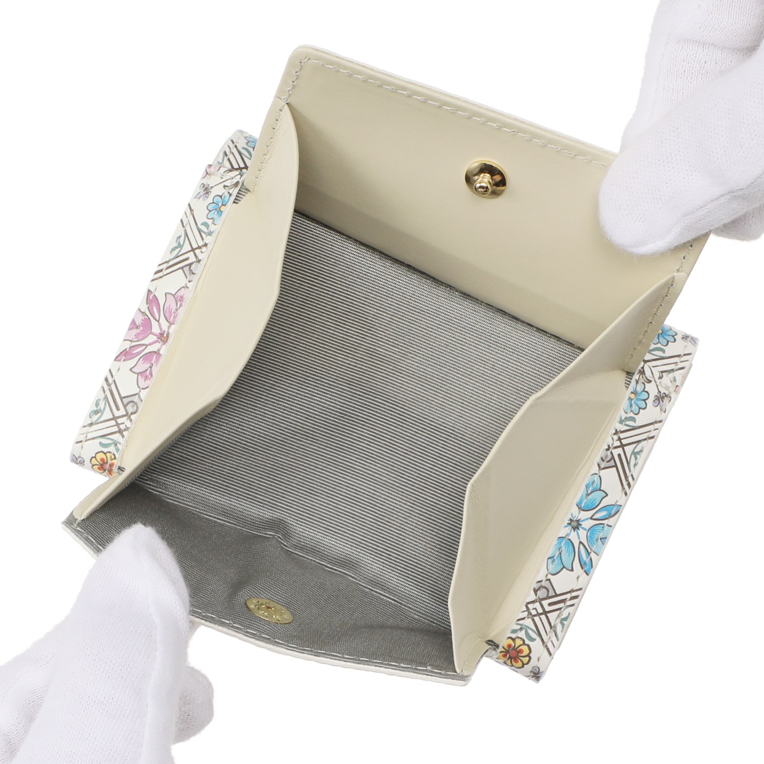 浅草文庫 牛革 三つ折り財布