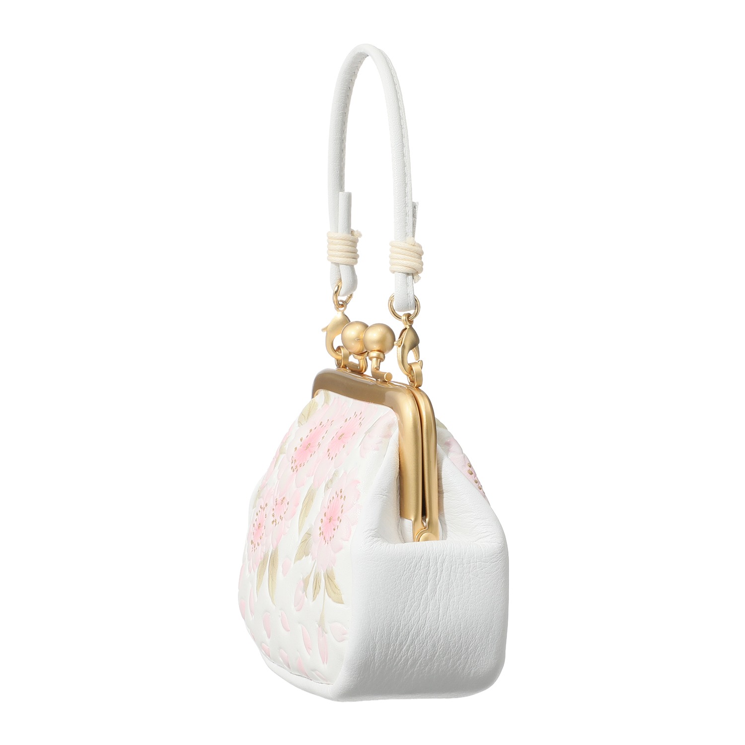 浅草文庫 牛革 がま口＜八重桜＞