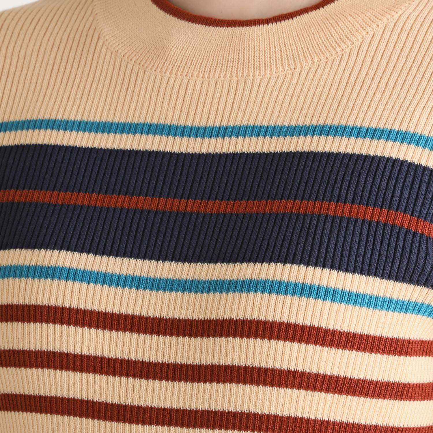 エムジェイアール　バイ マチコ　ジント　ロンドン パネルボーダー リブニットプルオーバー