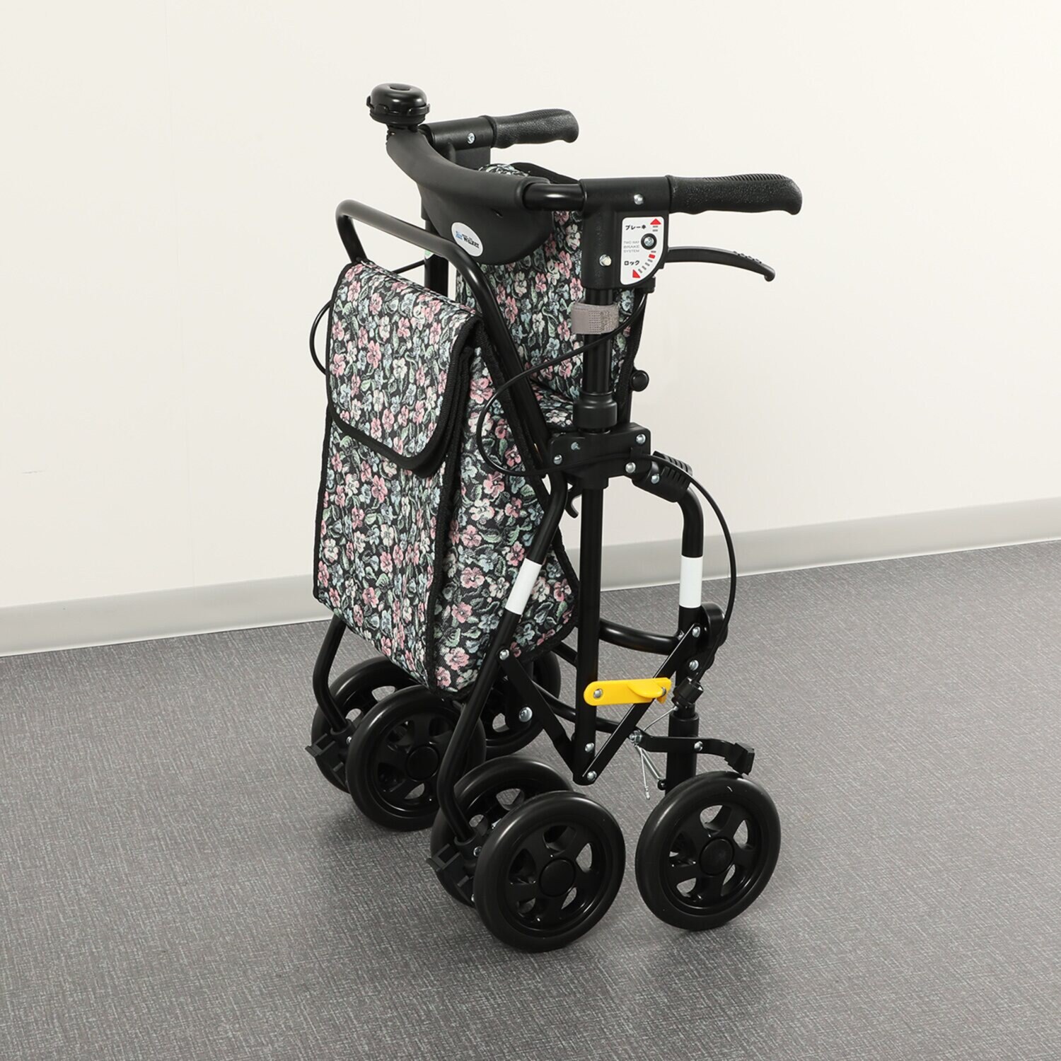 歩くことが楽しく快適に！ シルバーカー エアウォーカー ＜大型保冷バッグタイプ＞＆大型専用 レインカバーセット