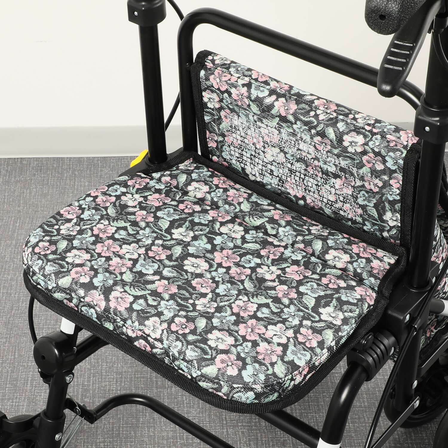 歩くことが楽しく快適に！ シルバーカー エアウォーカー ＜大型保冷バッグタイプ＞＆大型専用 レインカバーセット