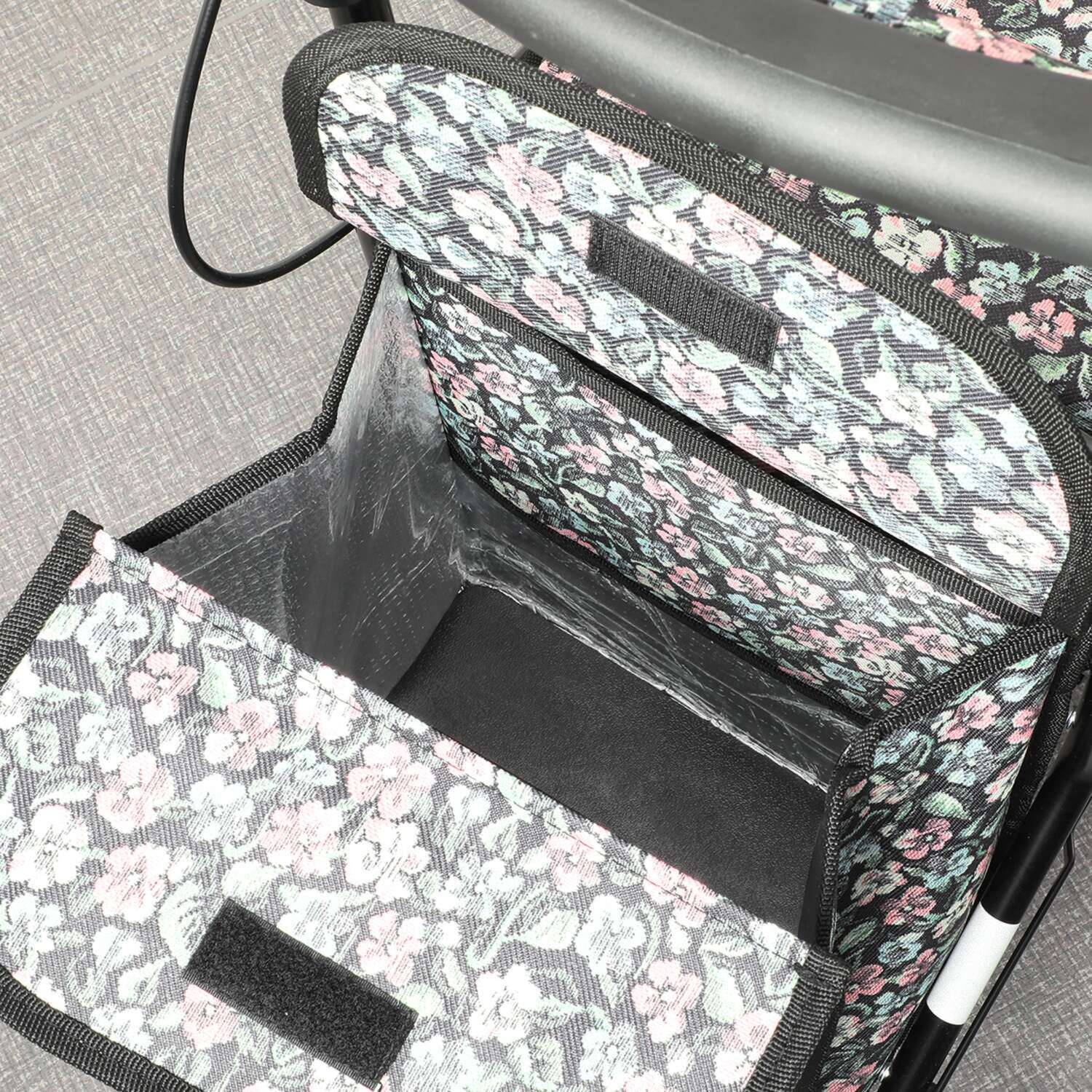 歩くことが楽しく快適に！ シルバーカー エアウォーカー ＜大型保冷バッグタイプ＞＆大型専用 レインカバーセット