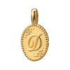 ピュールゴールドジャパン 純金＆天然ダイヤモンド オーバルデザイン イニシャル ペンダントトップ