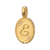ピュールゴールドジャパン 純金＆天然ダイヤモンド オーバルデザイン イニシャル ペンダントトップ