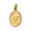 ピュールゴールドジャパン 純金＆天然ダイヤモンド オーバルデザイン イニシャル ペンダントトップ