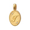 ピュールゴールドジャパン 純金＆天然ダイヤモンド オーバルデザイン イニシャル ペンダントトップ