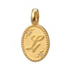 ピュールゴールドジャパン 純金＆天然ダイヤモンド オーバルデザイン イニシャル ペンダントトップ