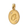 ピュールゴールドジャパン 純金＆天然ダイヤモンド オーバルデザイン イニシャル ペンダントトップ