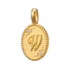 ピュールゴールドジャパン 純金＆天然ダイヤモンド オーバルデザイン イニシャル ペンダントトップ