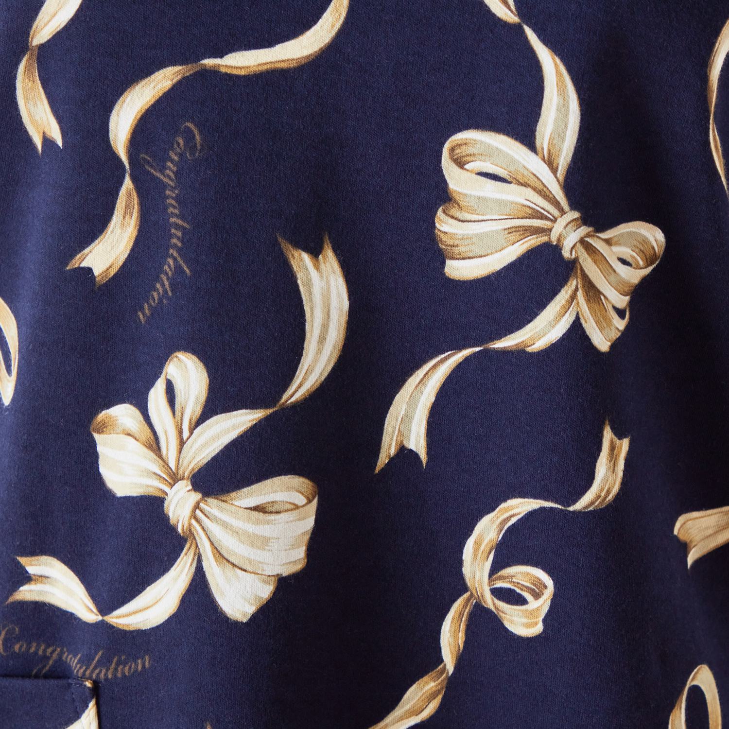 ＷＩＮＤ コットン１００％ スムース リボン柄パジャマ