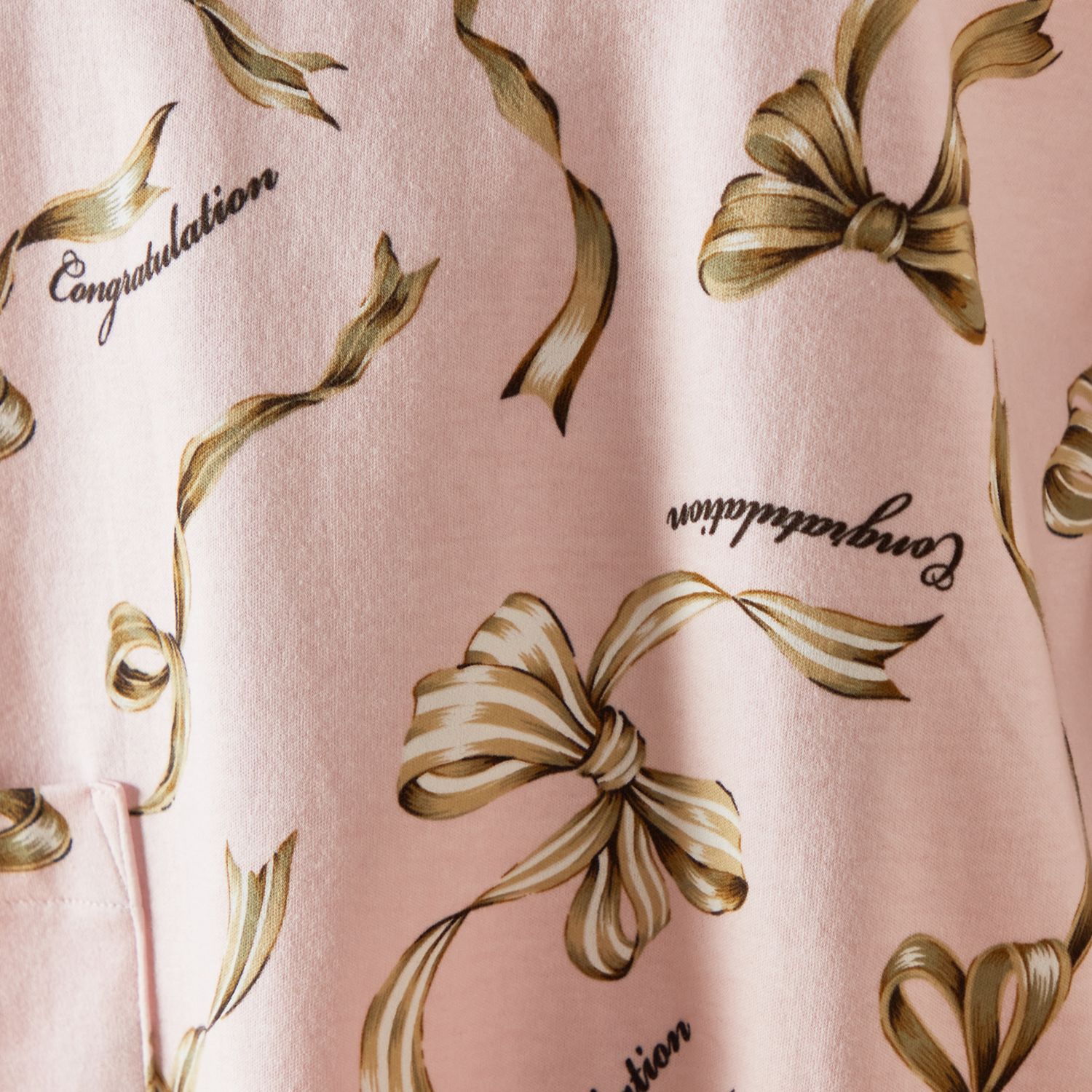 ＷＩＮＤ コットン１００％ スムース リボン柄パジャマ