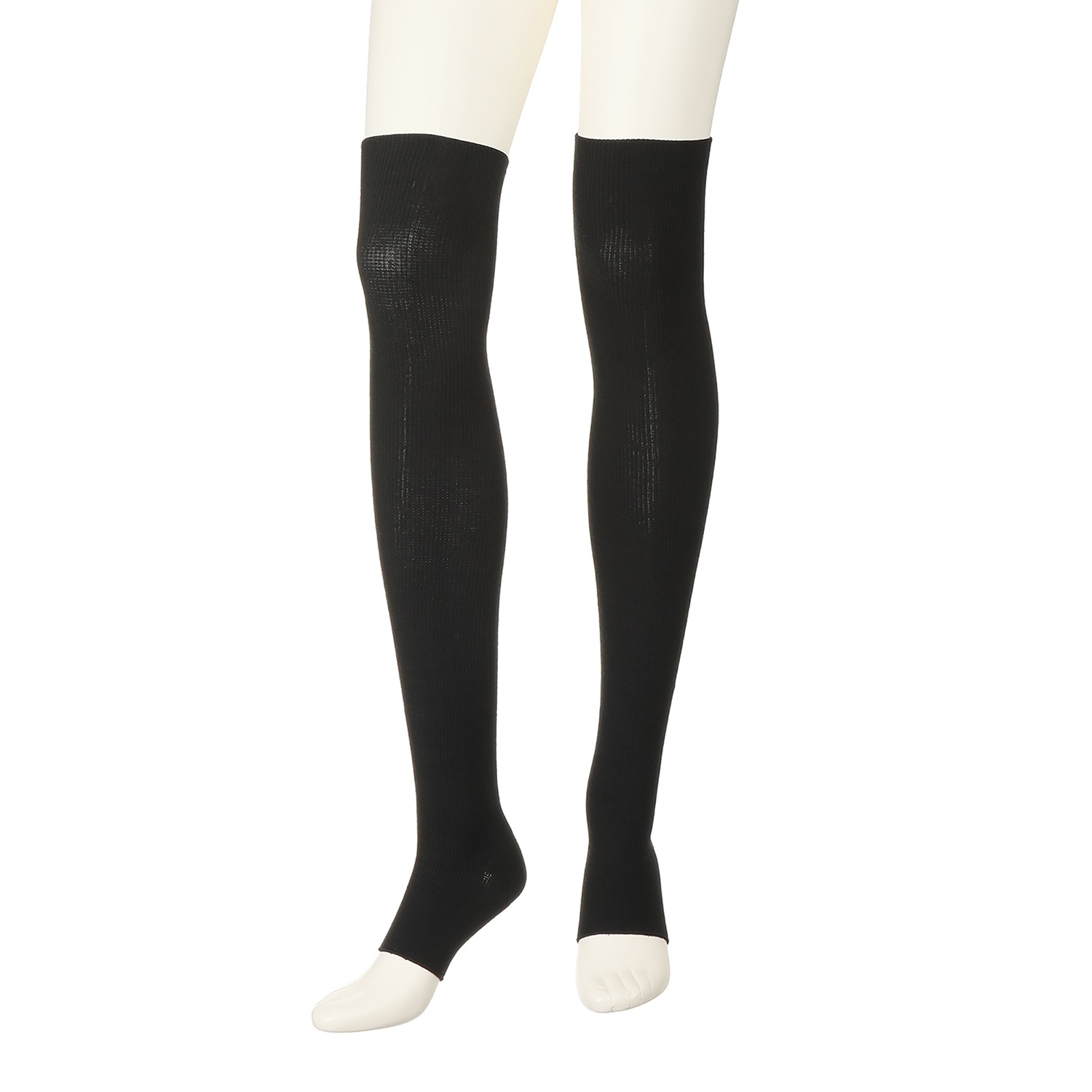 リオッサ 足首キュッ！ ひざ裏ゆったりの快適着圧 寝るときソックスＩＶ ４足セット ＜黒＞