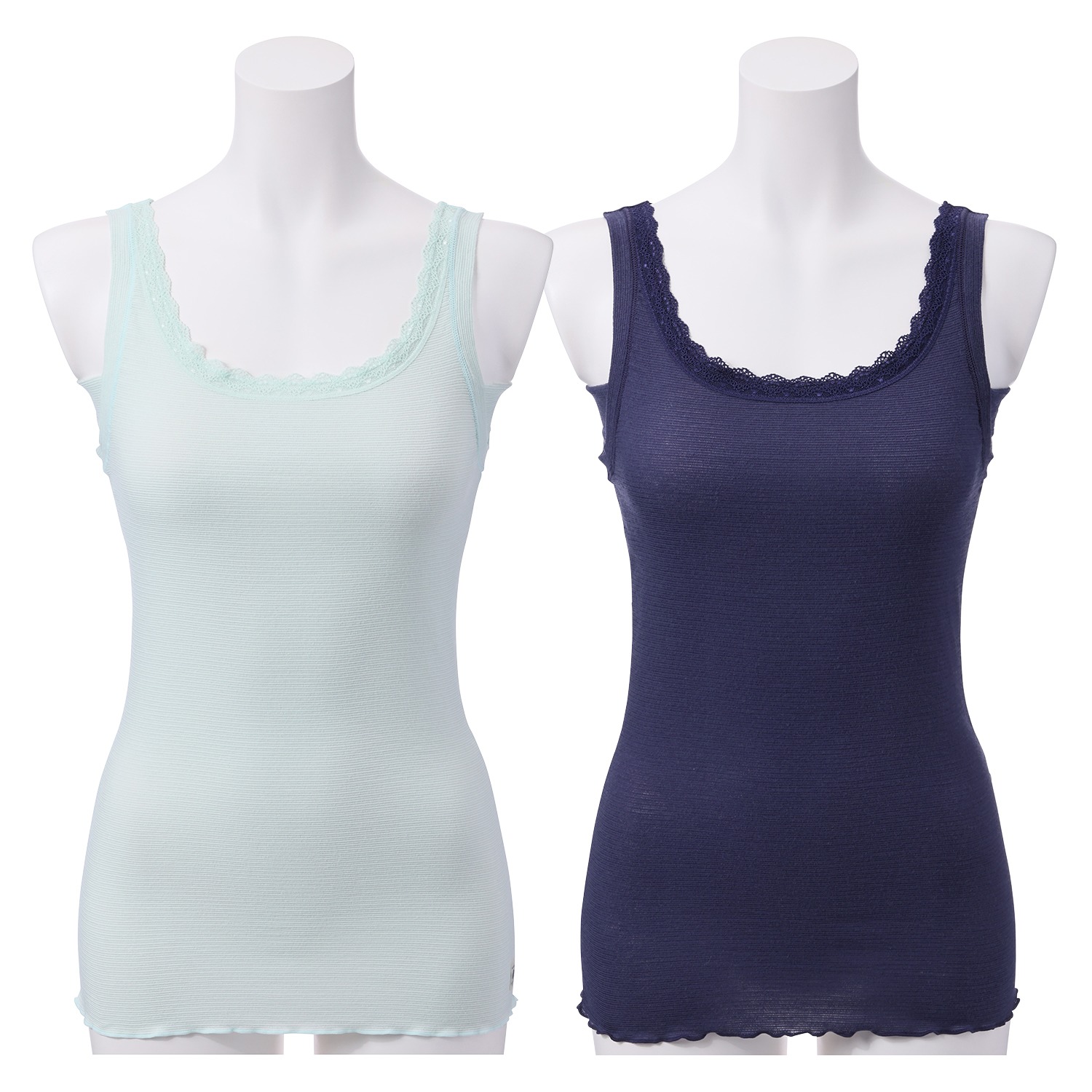 丸福ガーゼ 吸水速乾・抗菌防臭 綿モダール混 汗取り付 ２ウェイタンクトップ ２枚セット