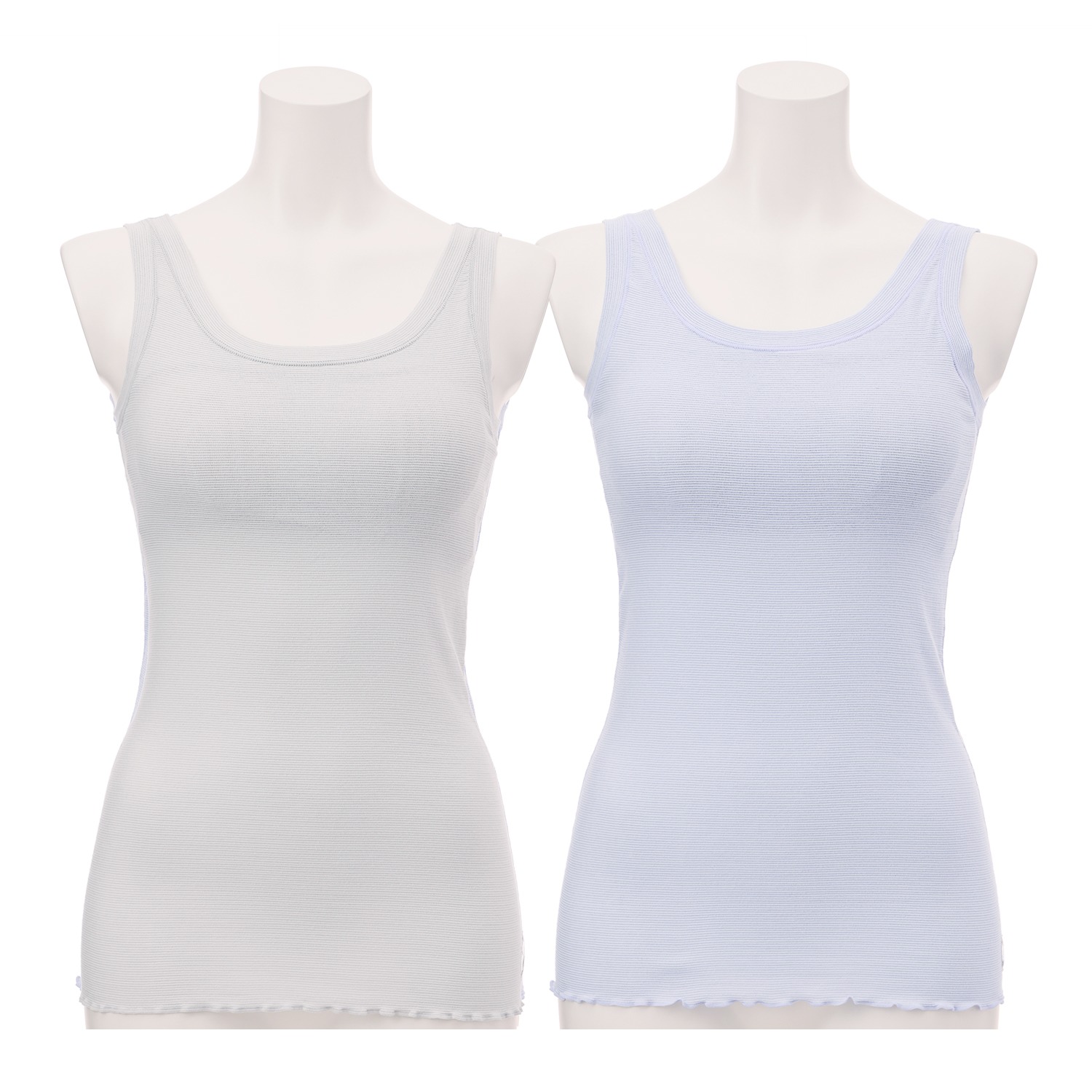 丸福ガーゼ 吸水速乾・抗菌防臭 綿モダール混 カップ付タンクトップ ２枚セット