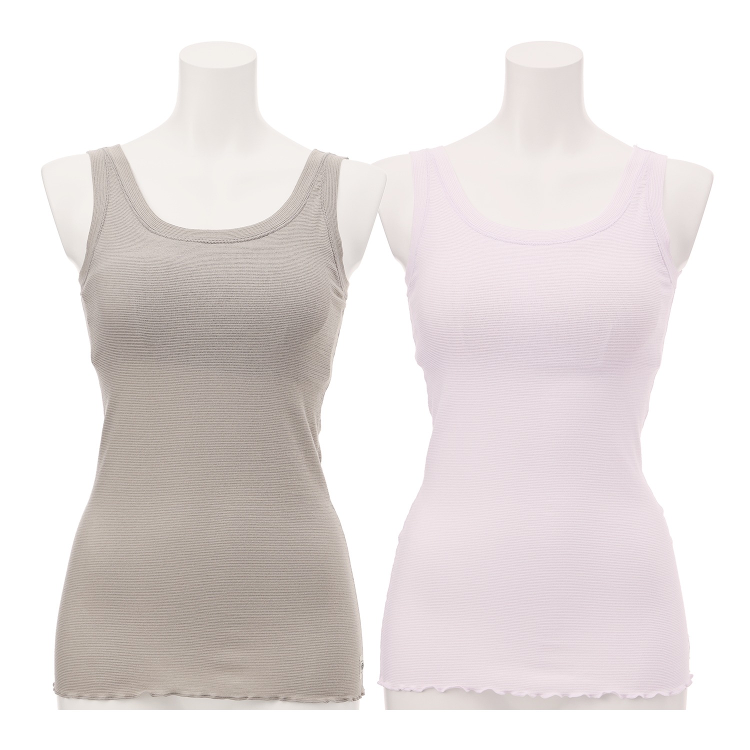 丸福ガーゼ 吸水速乾・抗菌防臭 綿モダール混 カップ付タンクトップ ２枚セット