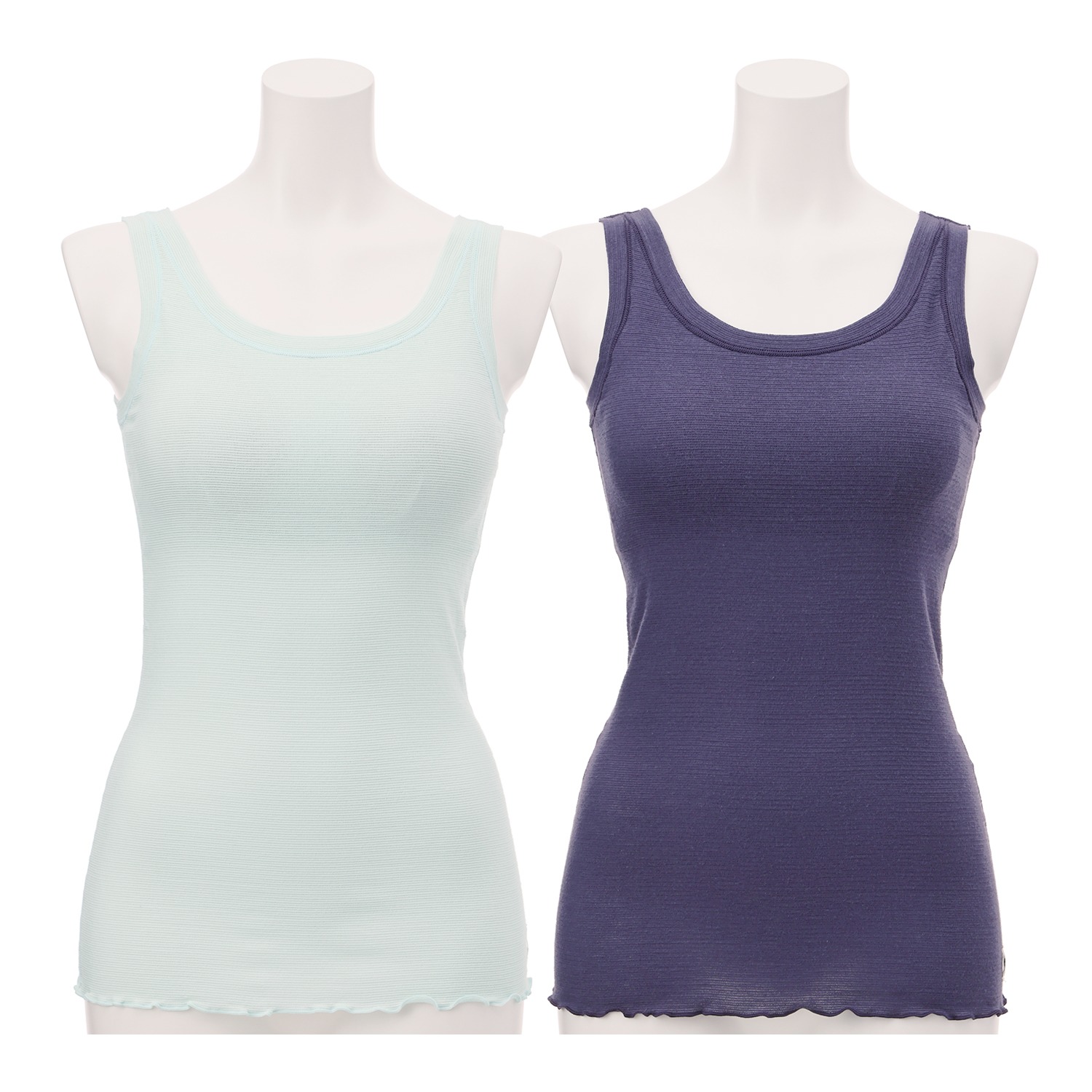 丸福ガーゼ 吸水速乾・抗菌防臭 綿モダール混 カップ付タンクトップ ２枚セット