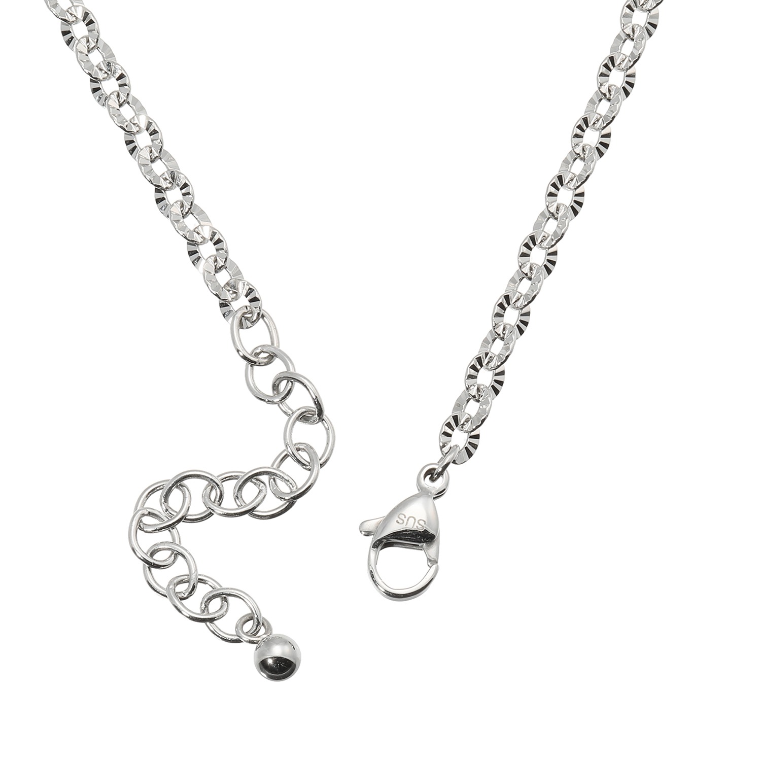 ラフィナリスタ サージカルステンレス サンレイカット ボリュームチェーン ネックレス