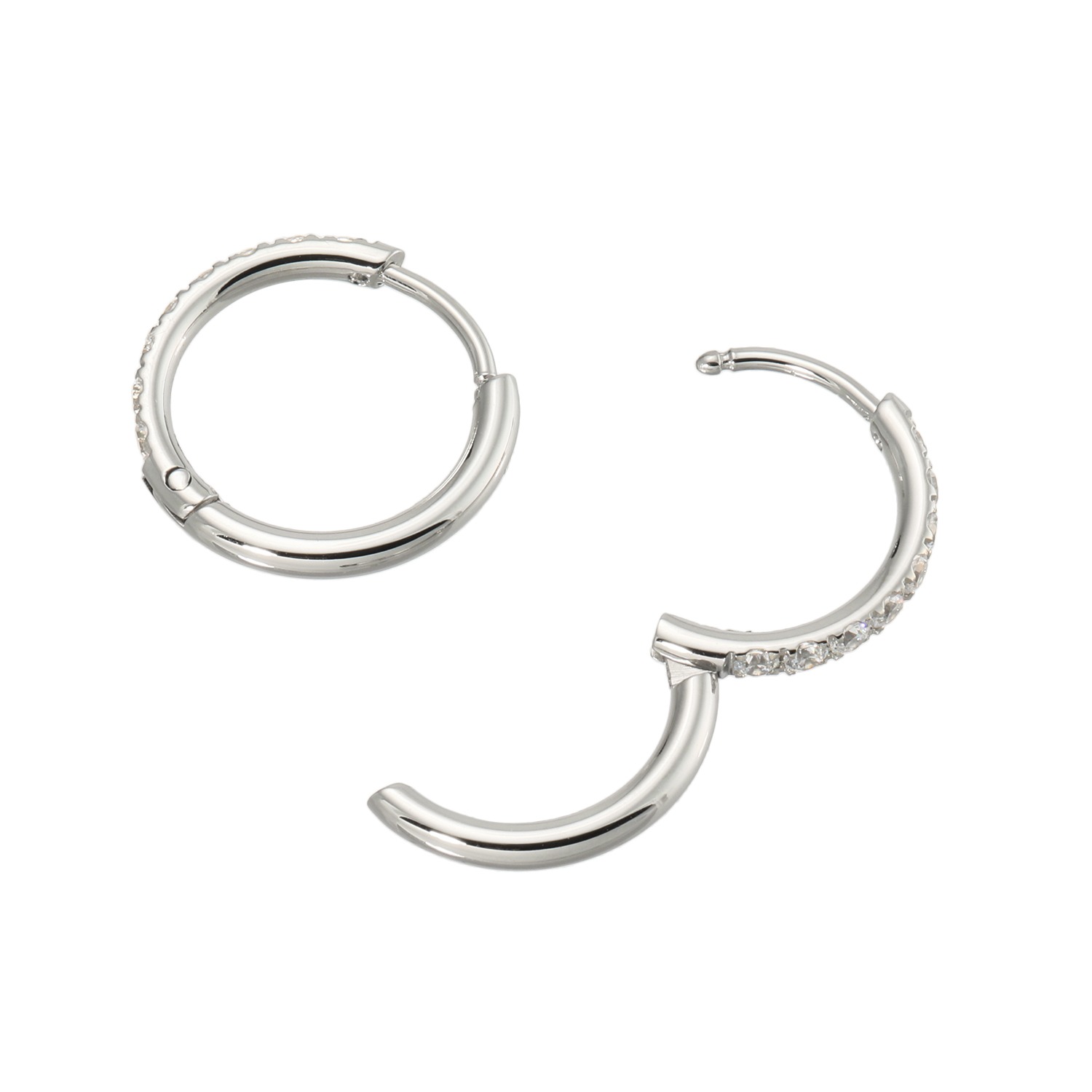 ラフィナリスタ ＣＺ サージカルステンレス 中折れ フープピアス 