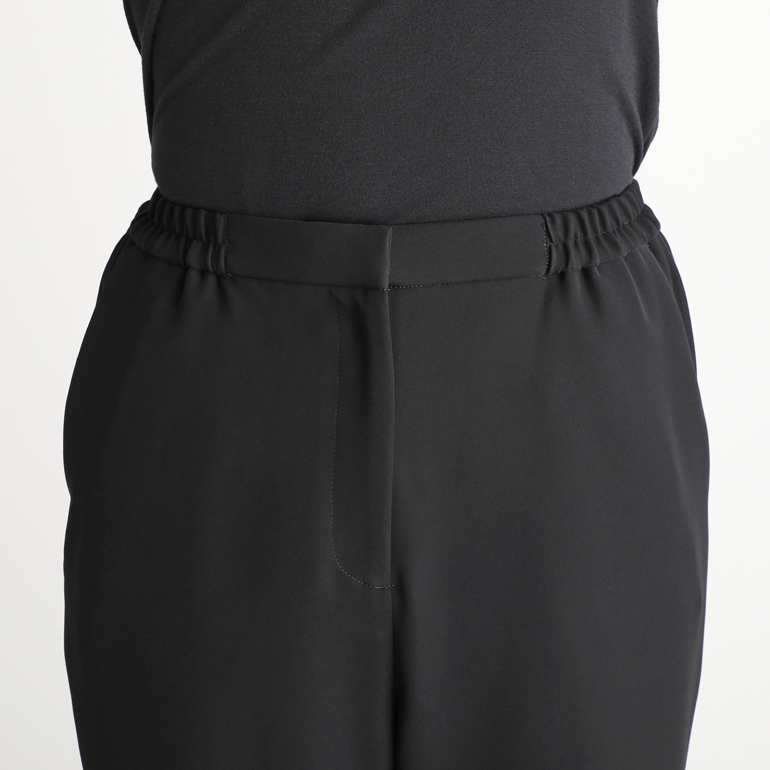 ニュイ ブラックフォーマル 洗濯機で洗える ダブルサテンストレッチ パンツスーツ