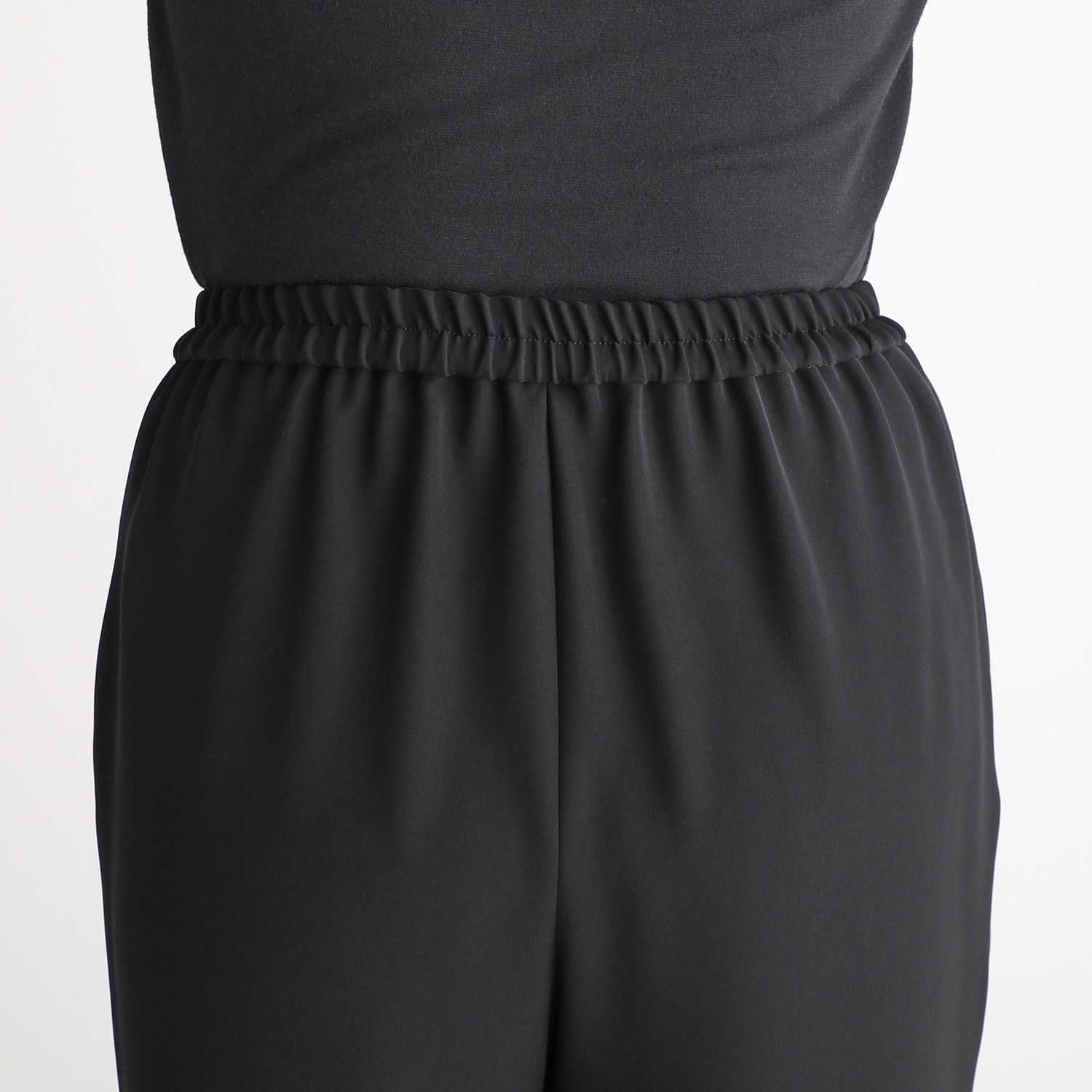 ニュイ ブラックフォーマル 洗濯機で洗える ダブルサテンストレッチ パンツスーツ