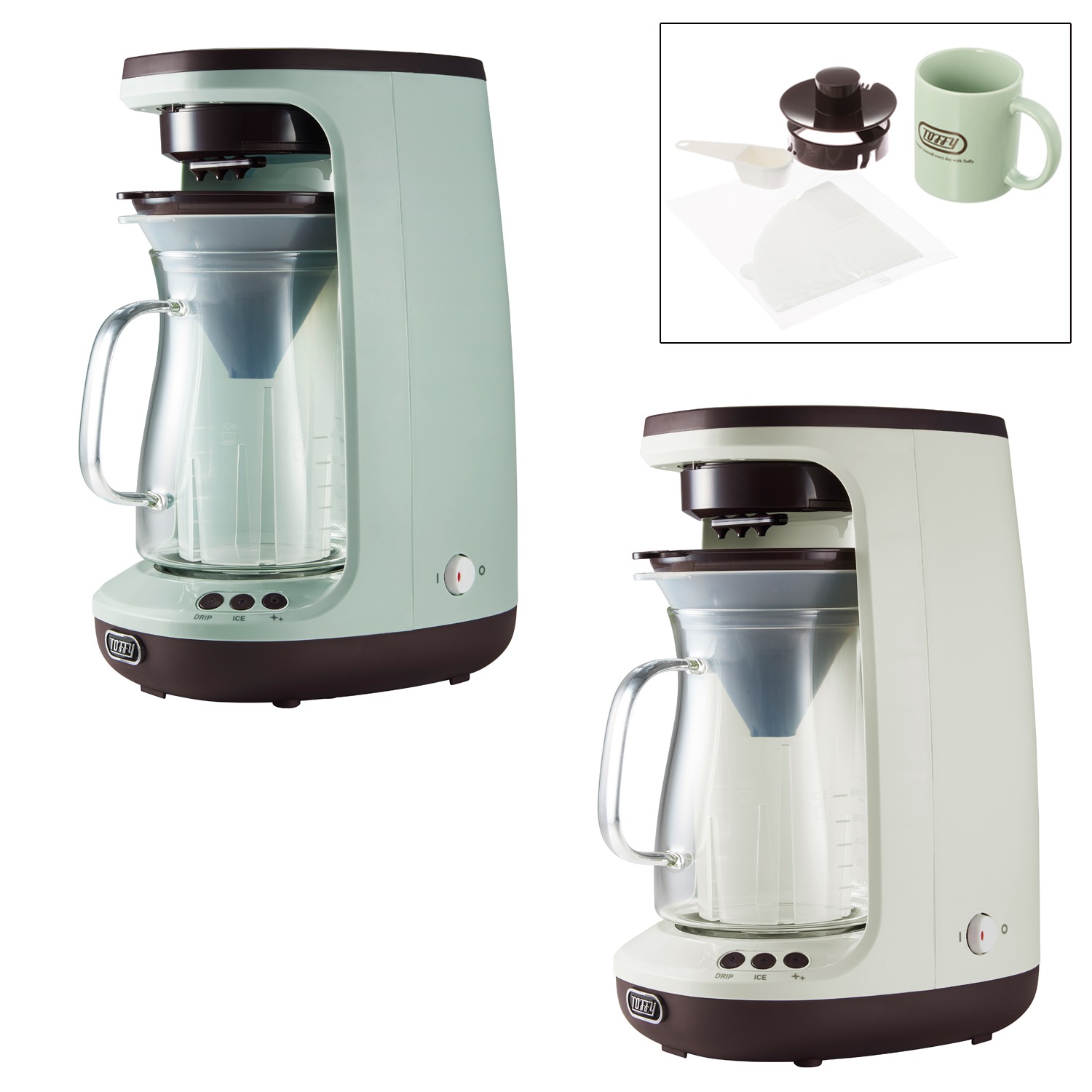 季節を問わず 手軽においしいコーヒーを トフィー　ＨＯＴ＆ＩＣＥ ハンドドリップ コーヒーメーカー 特別セット