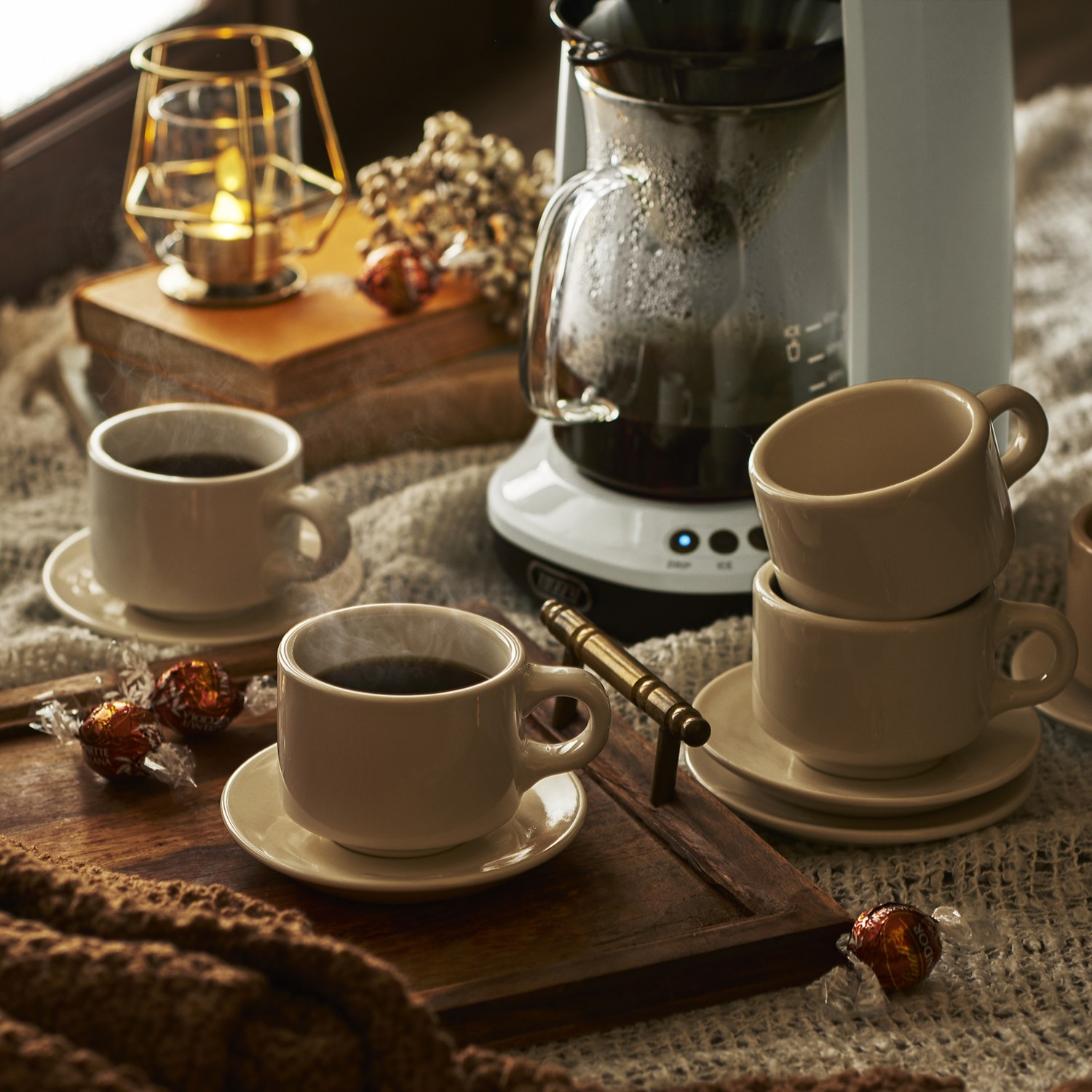 季節を問わず 手軽においしいコーヒーを トフィー　ＨＯＴ＆ＩＣＥ ハンドドリップ コーヒーメーカー 特別セット