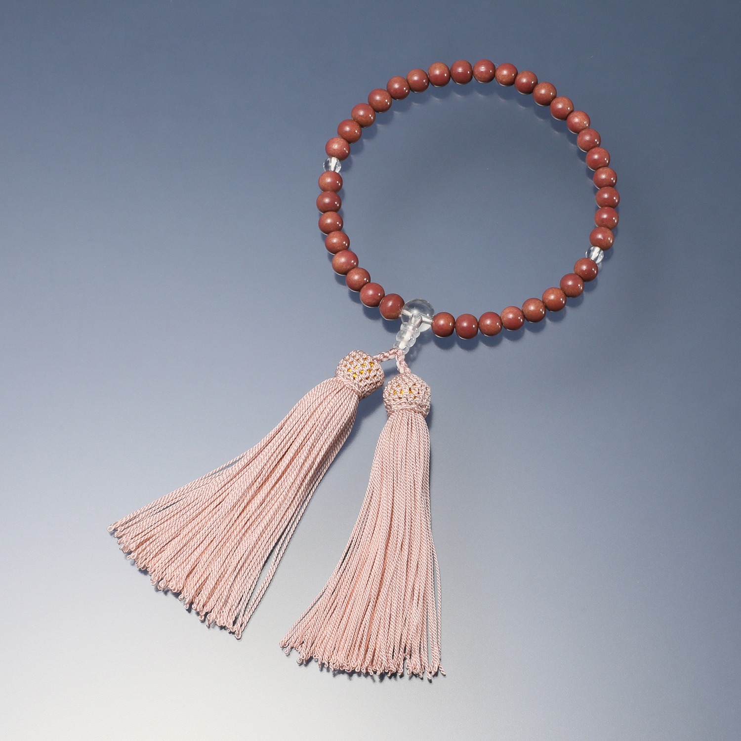 天然木＆クォーツ さくら念珠 ＜念珠入れ付＞