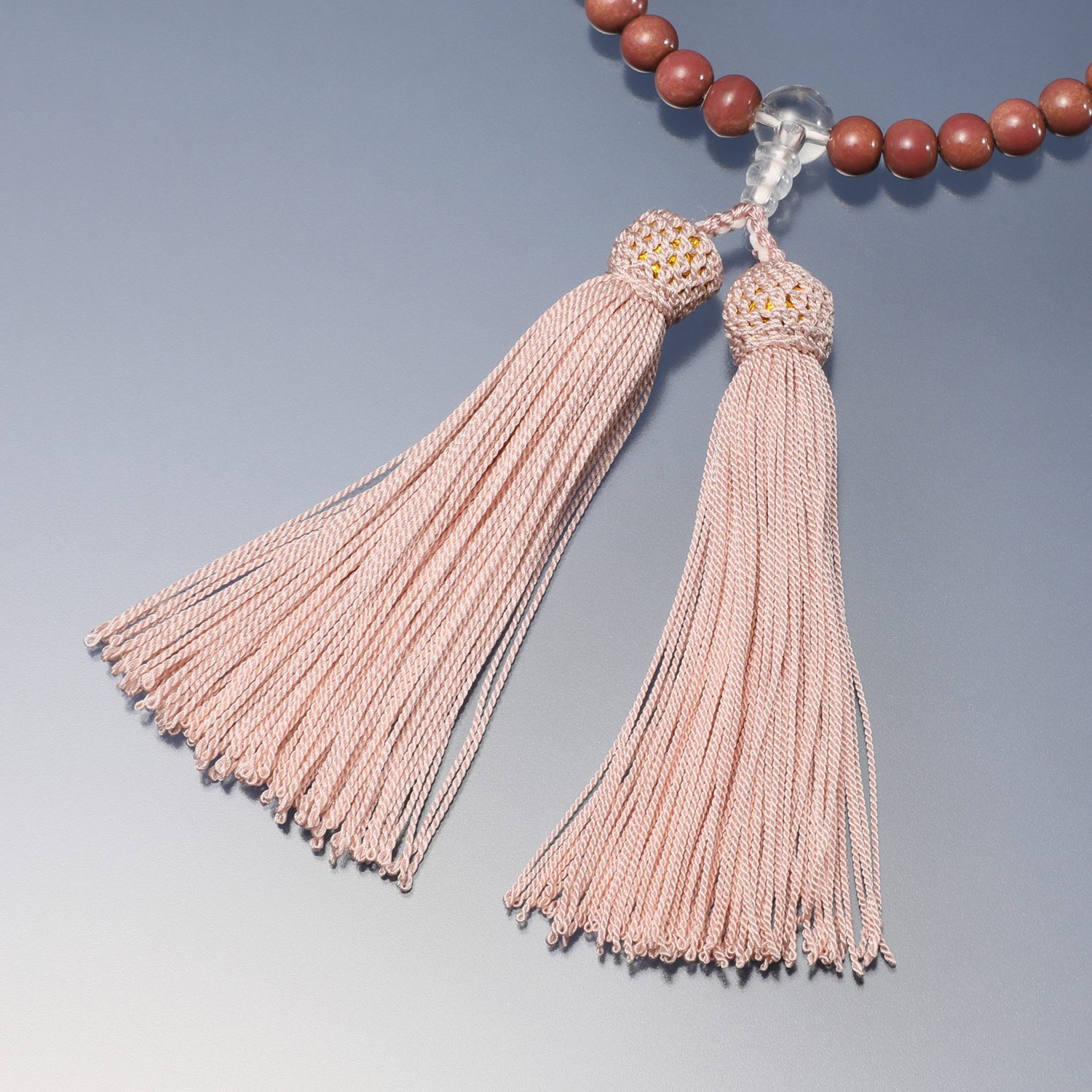 天然木＆クォーツ さくら念珠 ＜念珠入れ付＞