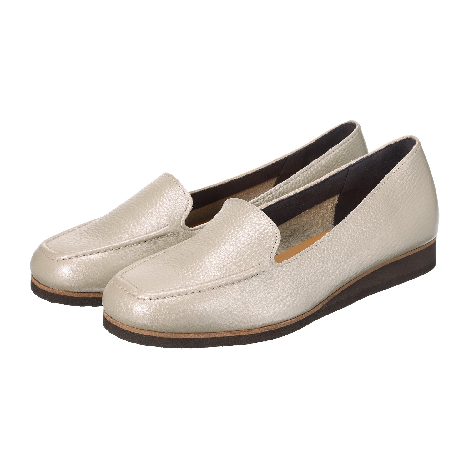 フィグリーノ 日本製　牛革柔らか仕立て モカステッチ 超軽量リラックス フラットシューズ 