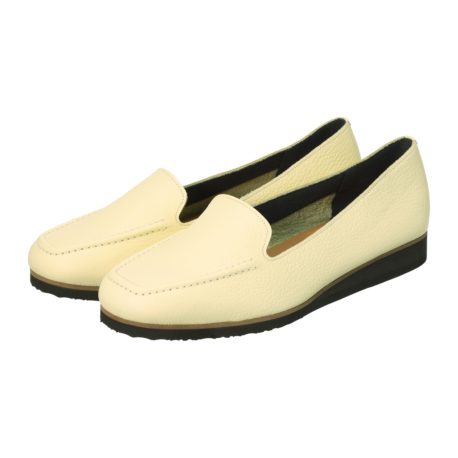 フィグリーノ 日本製　牛革柔らか仕立て モカステッチ 超軽量リラックス フラットシューズ 