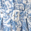 ボン・ブリコラージュ バイ　レイコ・ホウセンジ サントリーニ島を イメージした 爽やかプリント柄 シャツドレス