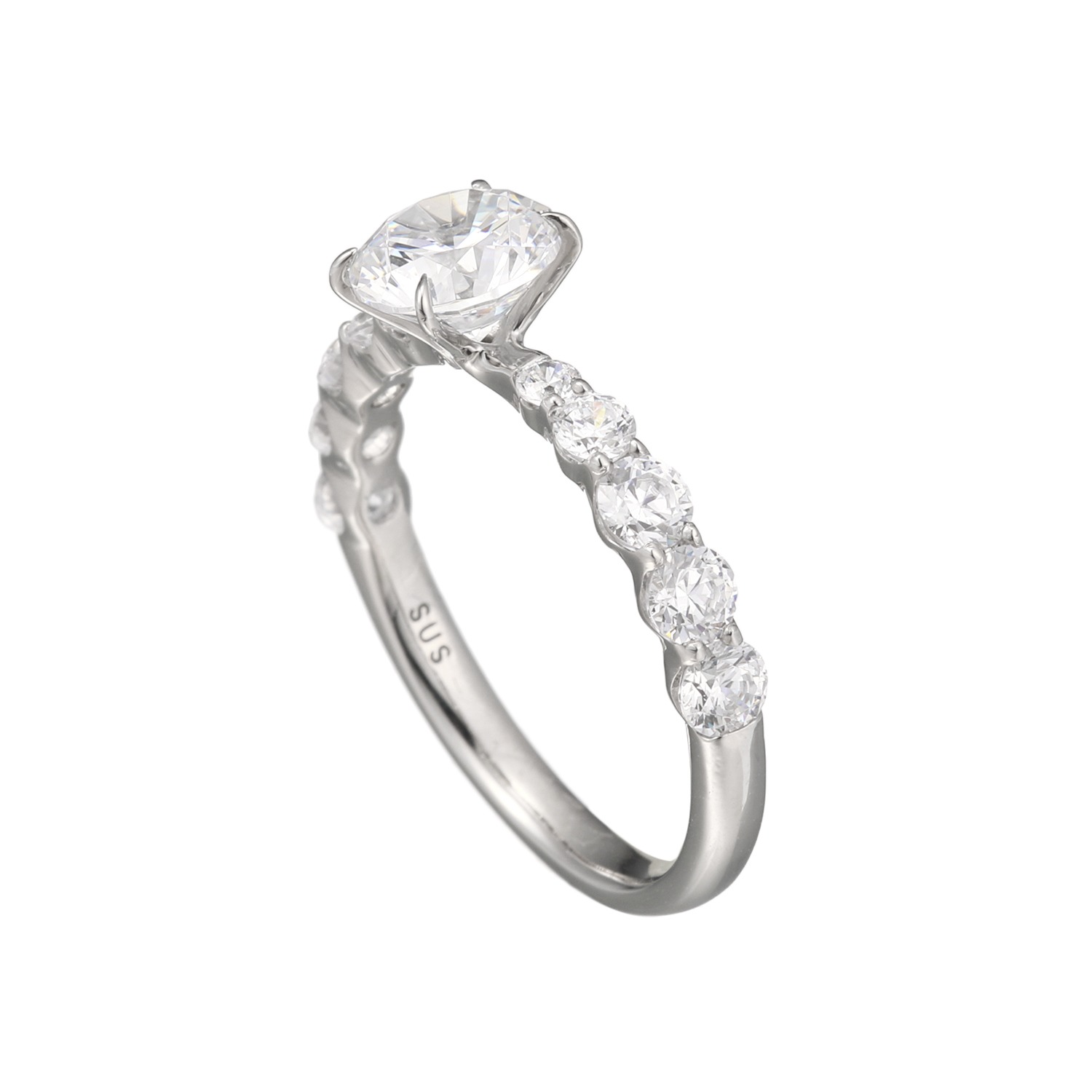 ステングレイス サージカルステンレス プレシオサ社製ＣＺ フラワーセッティング リング