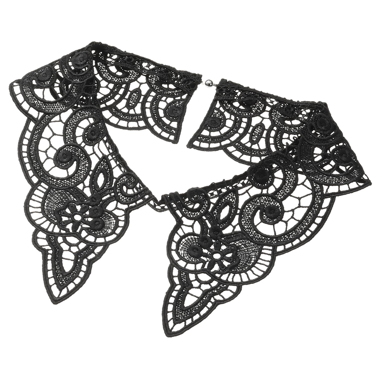 メルレット エンブロイダリーレース マグネットで簡単着脱 ベーシック＆エレガントな 付け襟風ネックレス