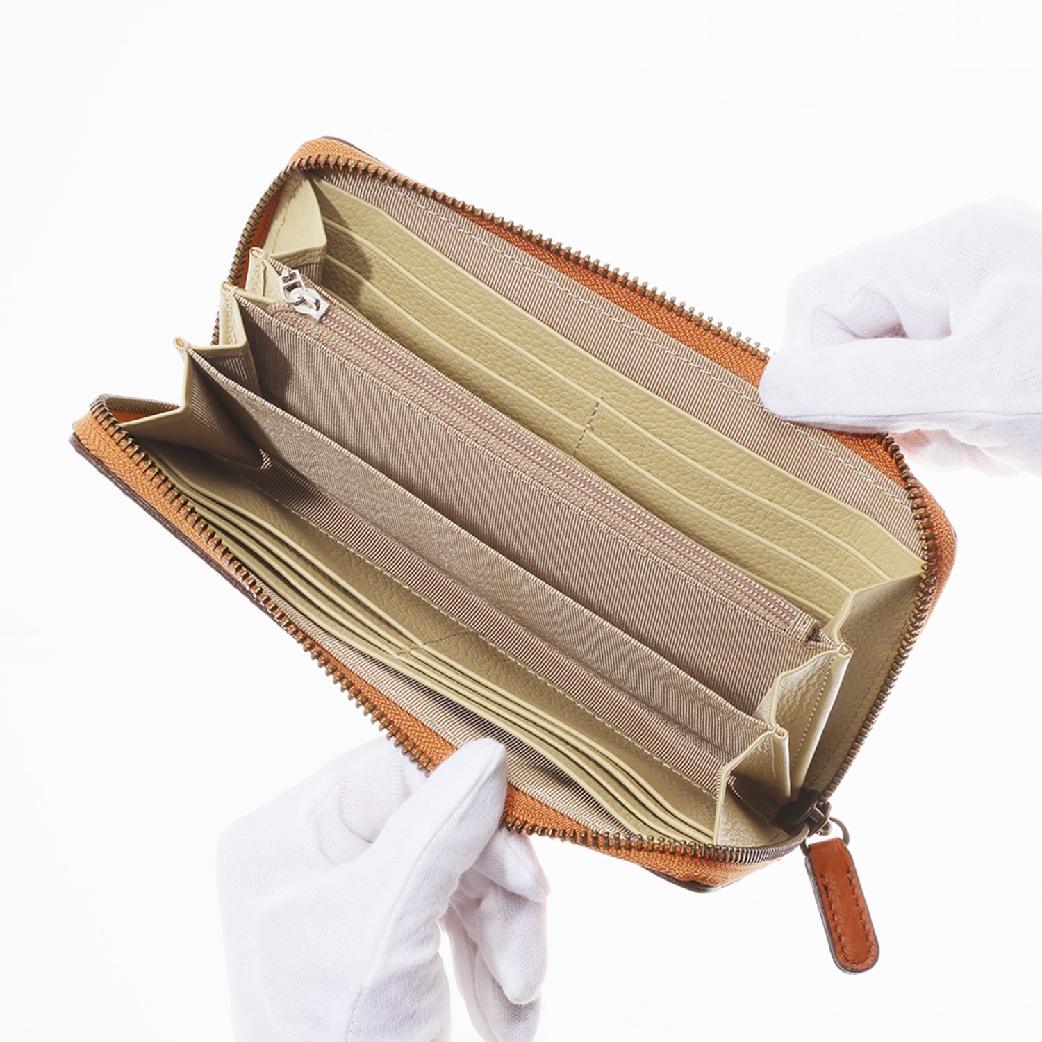 リアマッサ 鹿革 ラウンドウォレット