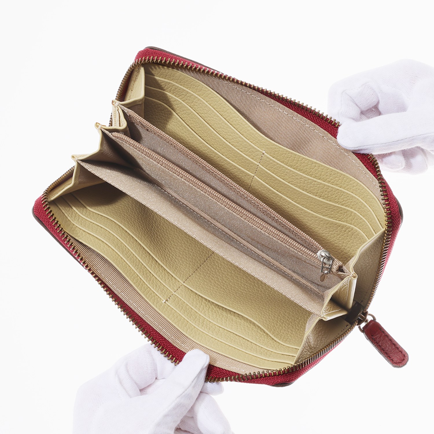 リアマッサ 鹿革 ラウンドウォレット