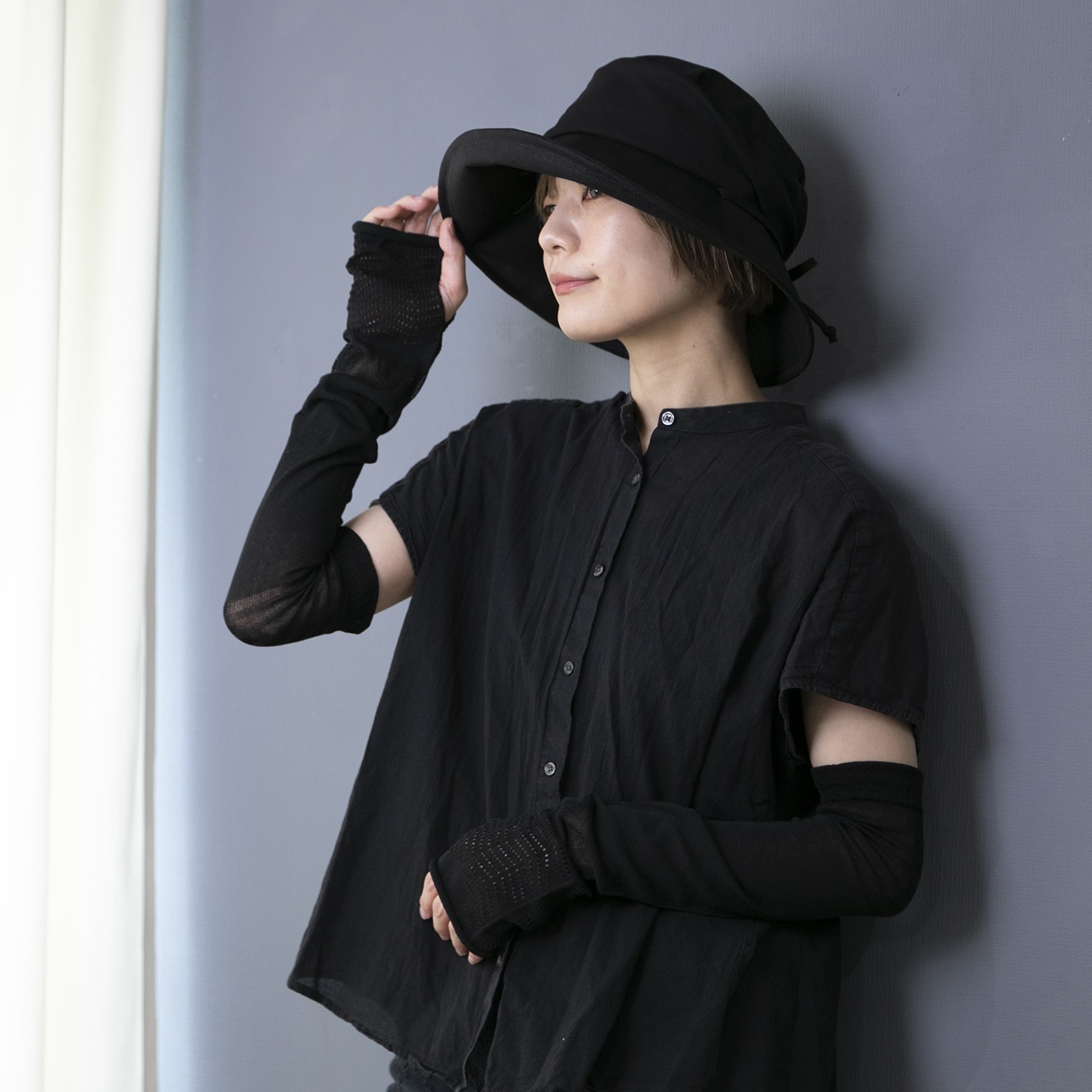 ベル・モード 日本製 シアーアクセント アームカバー