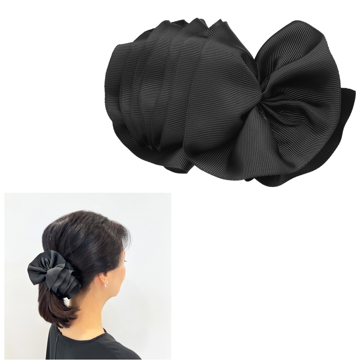 フラワー グログラン バナナクリップ