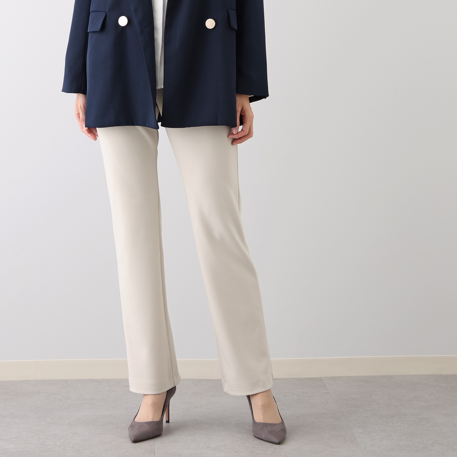 ＜股下７５ｃｍ＞上質ごこち ストレートパンツ