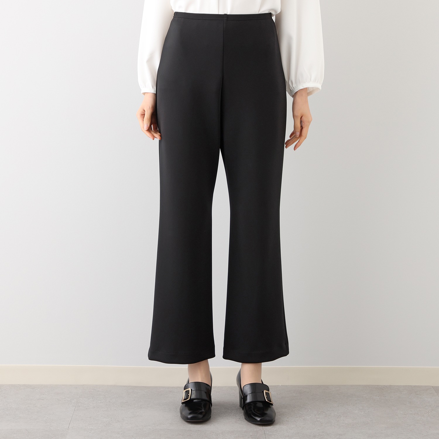 ＜股下６５ｃｍ＞上質ごこち 静電気防止 セミフレアーパンツ 