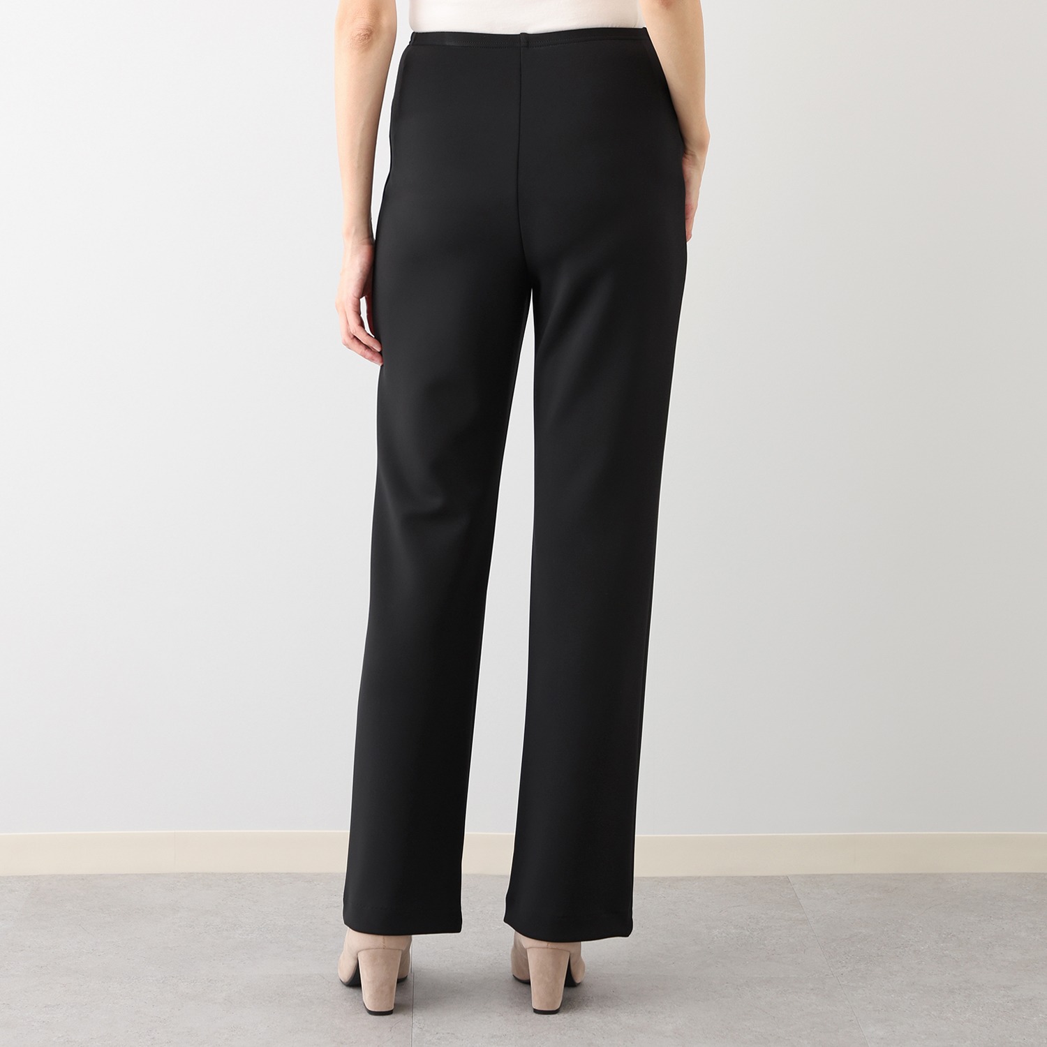 ＜股下７５ｃｍ＞上質ごこち 静電気防止 セミフレアーパンツ