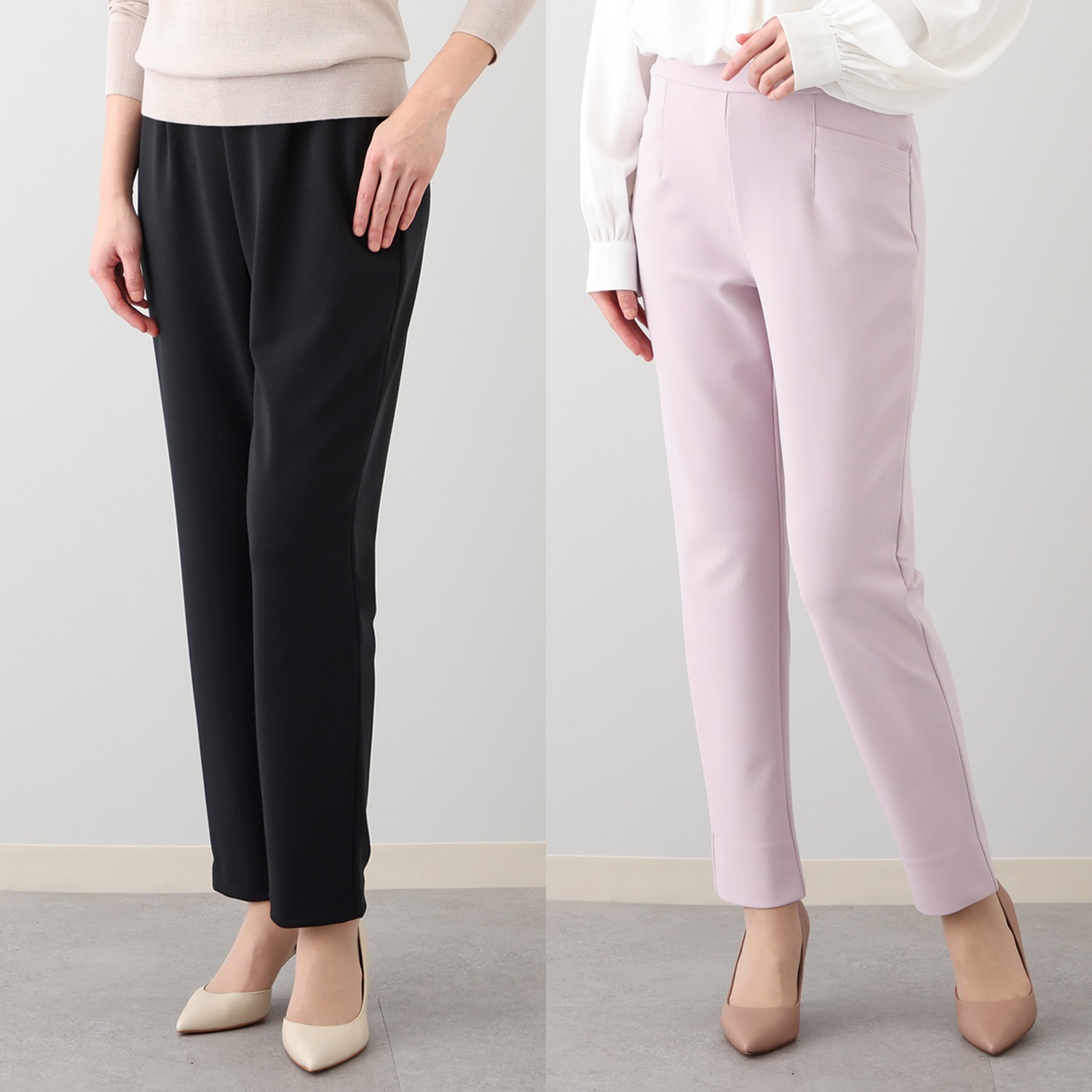 有木 ジャパンメイド テーパード アンクルパンツ＆はっ水スリムパンツ