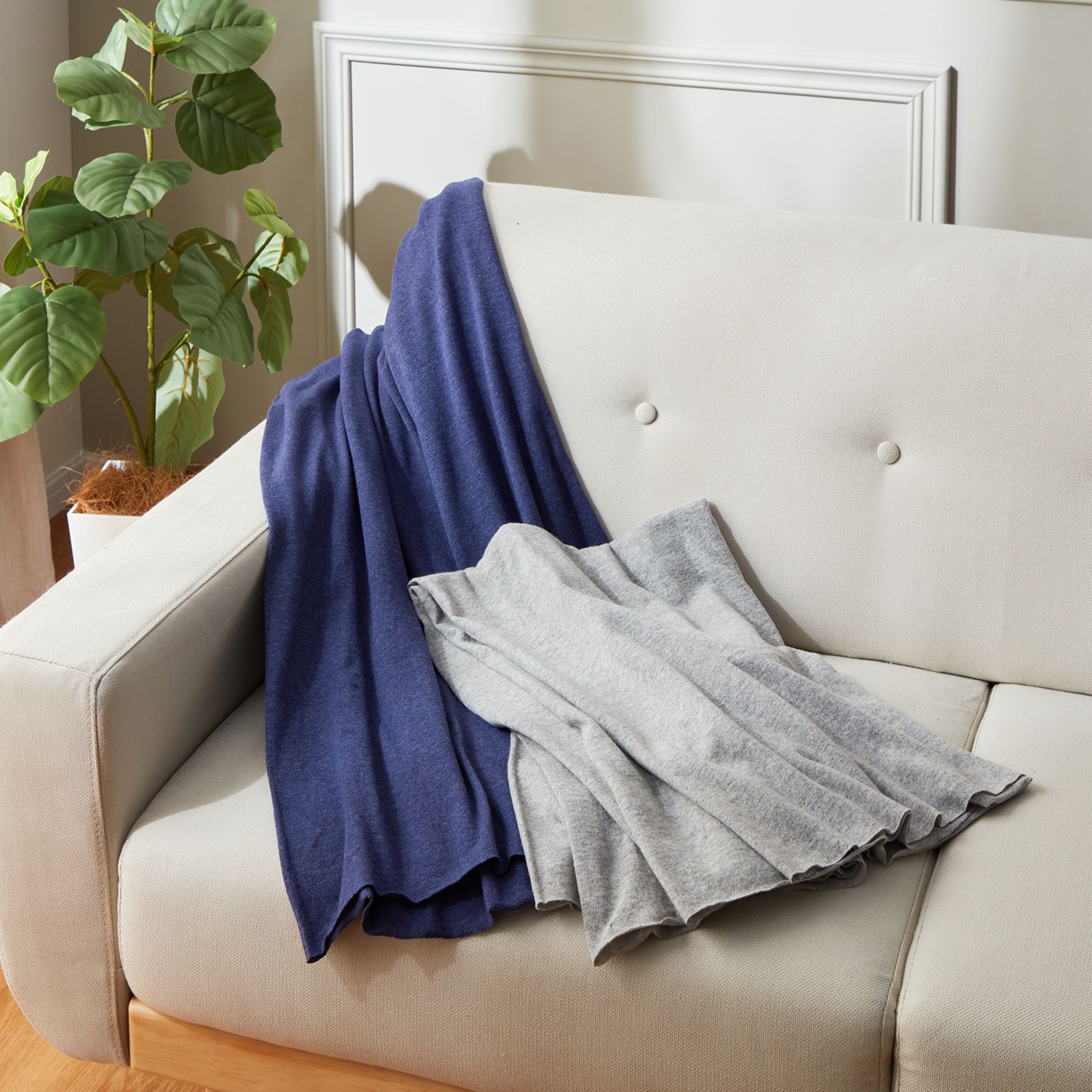 大津毛織 コットン ジーロンラム マルチリングケット２枚組