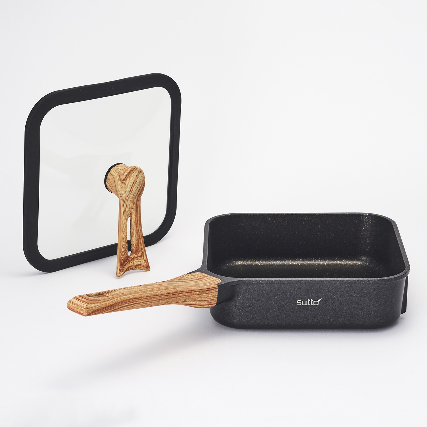 ＜２０ｃｍ・フタ付＞ 簡単おいしく料理＆ 立つコンパクト収納！ ｓｕｔｔｏ　フライパン 