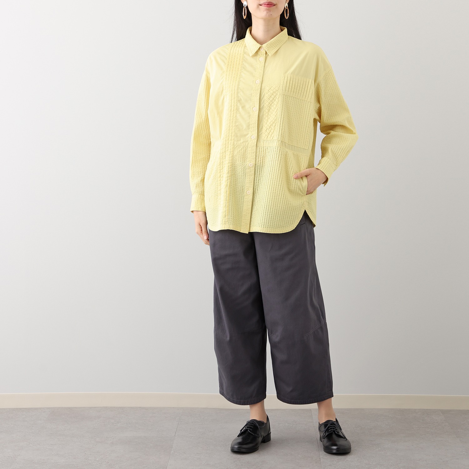ヤッコマリカルド シングルガーゼ＆ローン デザインシャツ