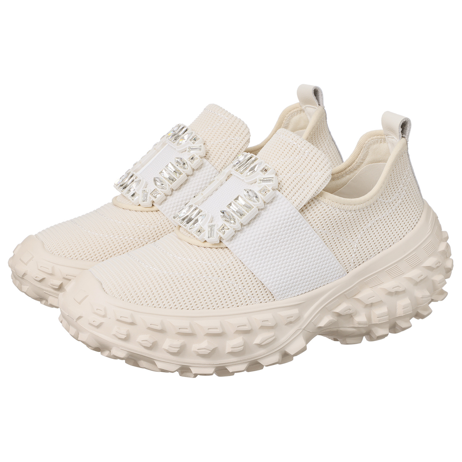 ヌーベルヴォーグ リラックス リュクスライン ビジュウバックル 厚底ダッドスニーカー