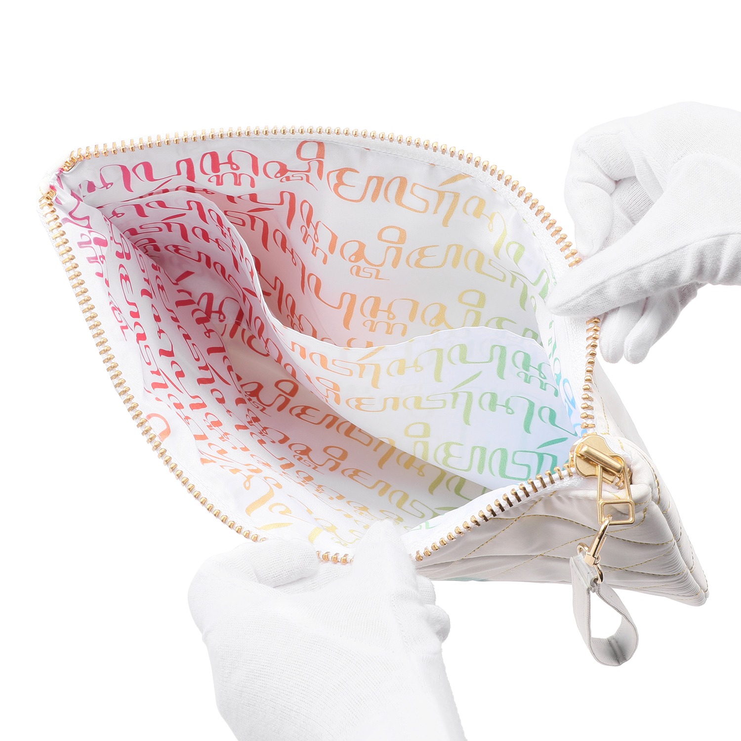 お宝ポーチ レインボウ・サテン ＜金財・大成就＞