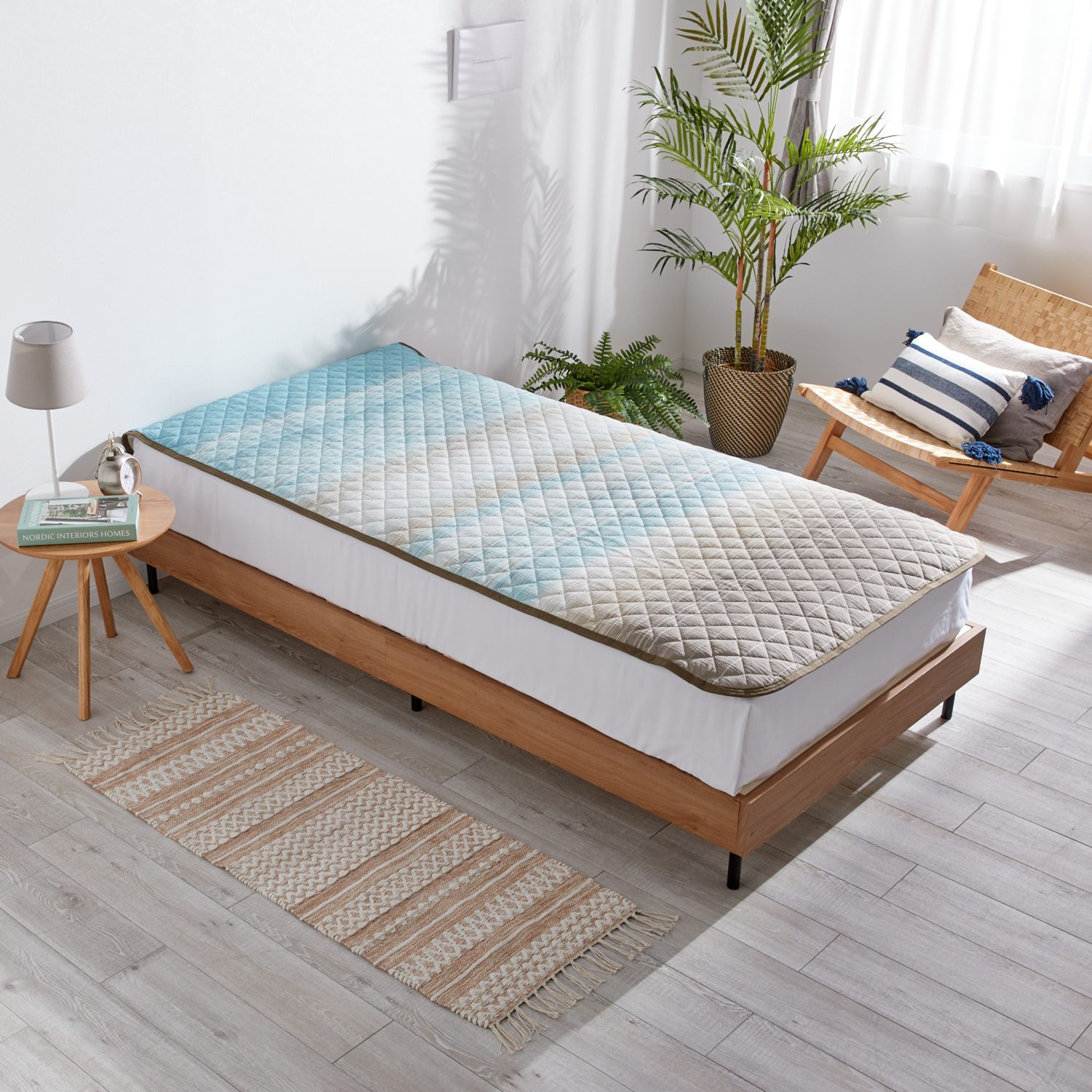 ＜シングル＞モリリン しゃりっと涼感 綿しじら織 肌掛けふとん＆消臭敷きパッド スペシャルセット