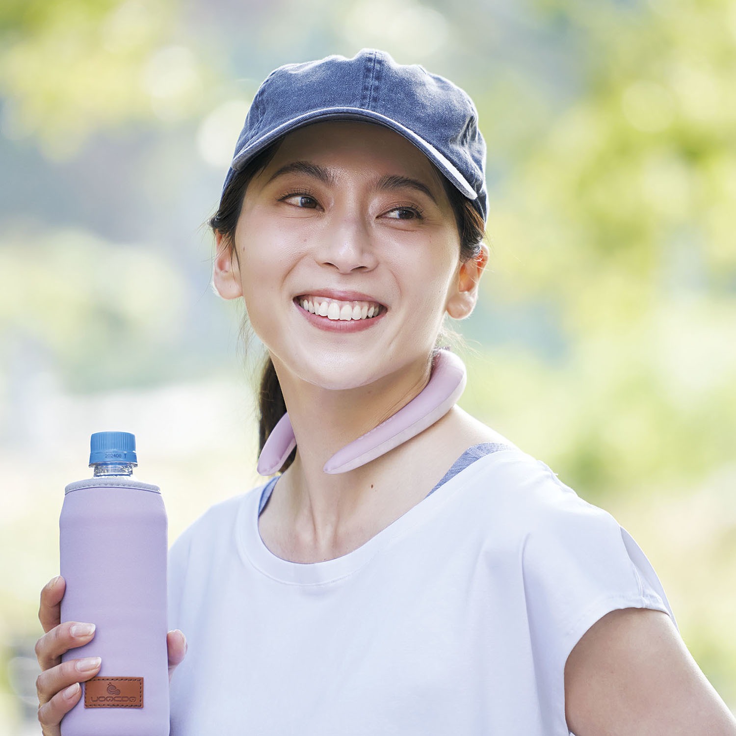 特殊素材でひんやり！ 心地良い冷たさを楽しめる ＣＯＯＬＯＯＰ ネックリング２個セット 保冷ケース付